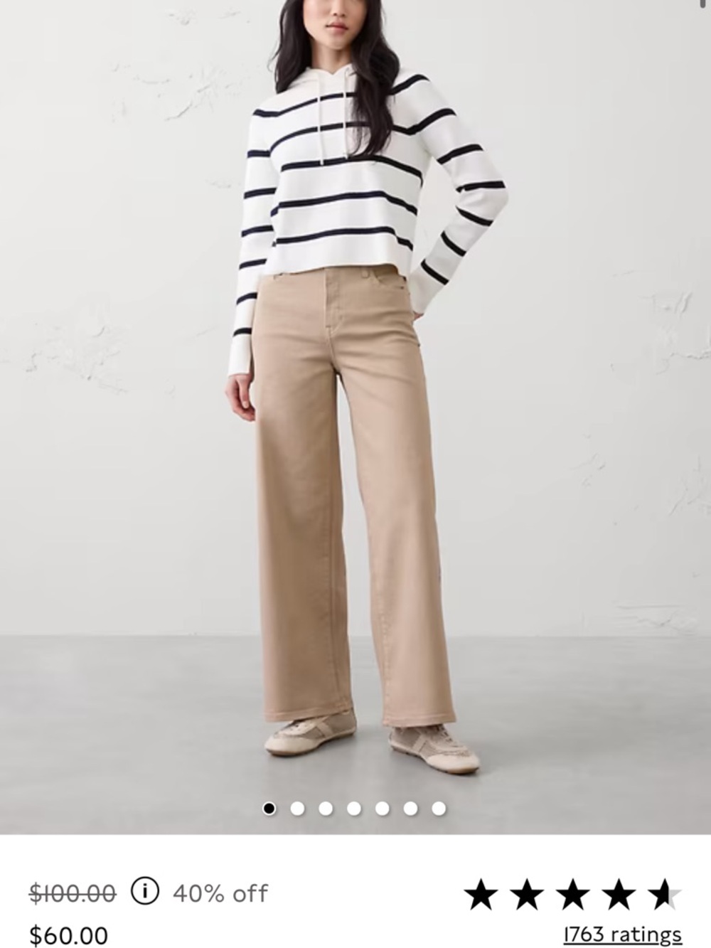 Banana Republic Wide-Leg Jeans in Khaki Tan